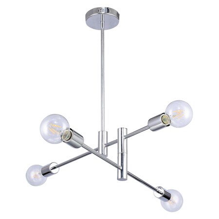 Bethel 4 Lights Chrome Ceiling Fixture TR76C30CH